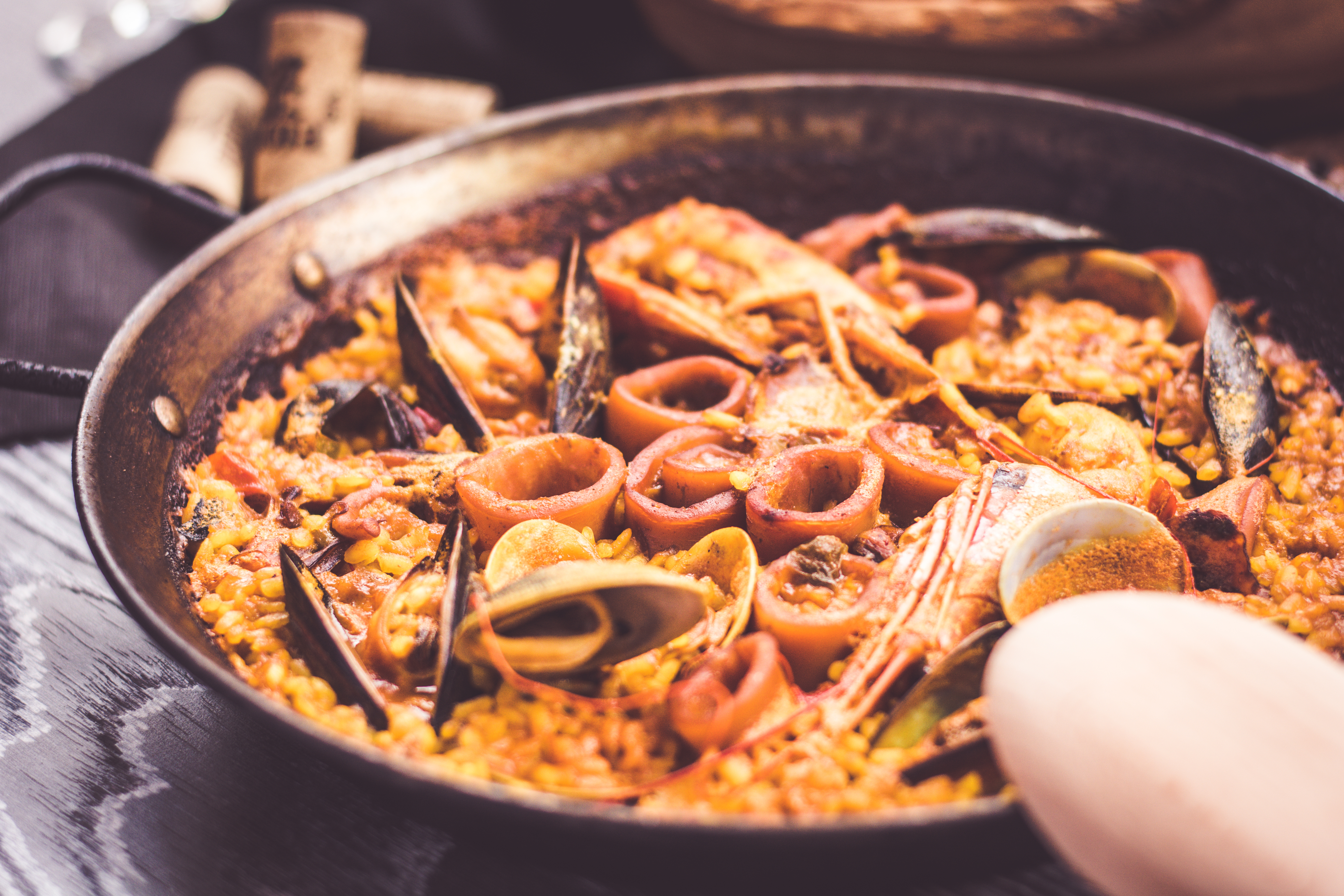 Paella seafood marisco rice